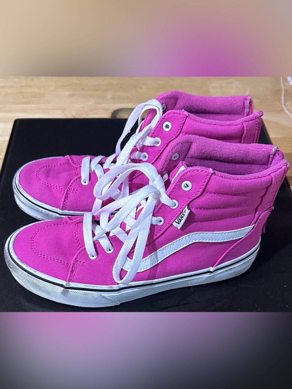 Vans Pink High-Top Canvas Sneakers